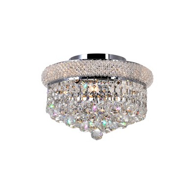 CWI Lighting Empire 3 Light Flush Mount With Chrome Finish