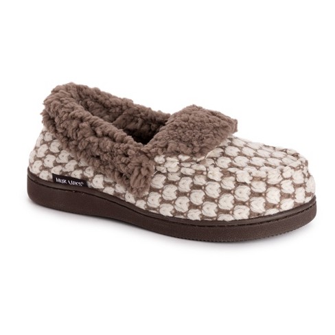 Muk Luks Womens Anais Moccasin Slippers, Timberwolf, S (5-6) : Target