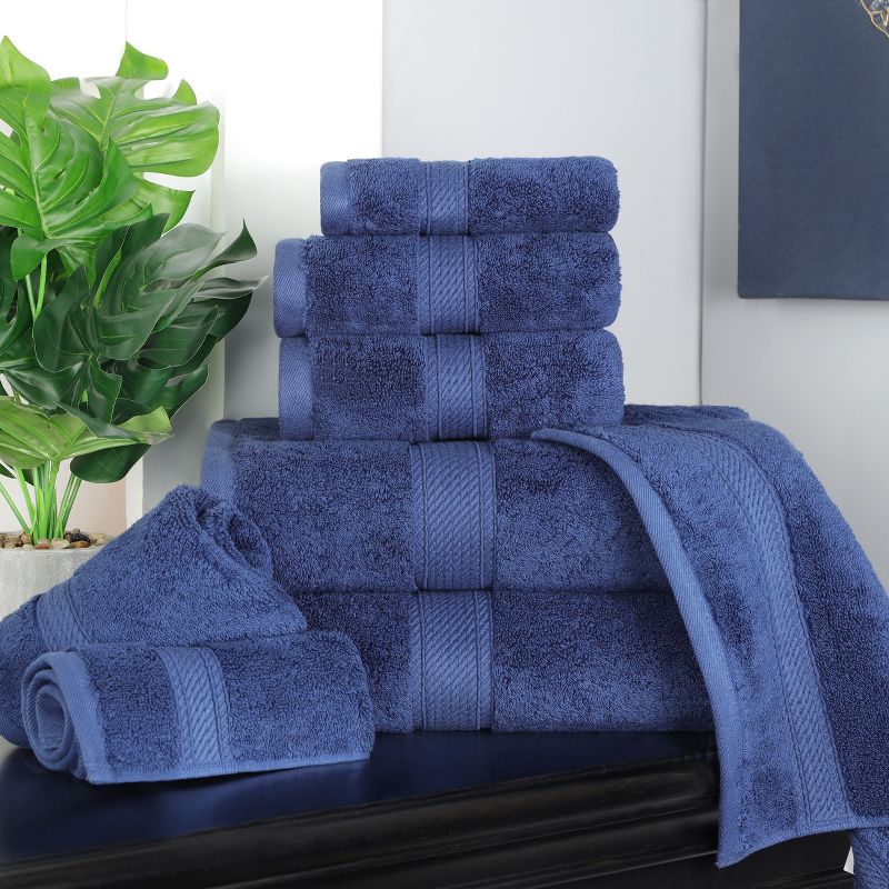 Luxury Premium Cotton 800 GSM Highly Absorbent 8 Piece Ultra-Plush Solid Towel Set by Blue Nile Mills , 4 of 12