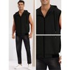 Lars Amadeus Men's Zip Up Sleeveless Drawstring Hooded Vest - 4 of 4