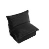 Vynxaria Modern Armless Sofa ¨C Black Corduroy, Removable Covers, 100% High-Density Foam, Sturdy Wood Frame (300lbs/Seat) - 3 of 4