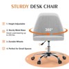 Vatros Armless Home Office Desk Chair with Wheels Adjustable Swivel Task Computer Chair, Gray - 4 of 4