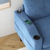 NicBex 3-Seater Linen Sofa Couch with Removable Storage Ottoman & Cup Holders,Upholstered Sleeper Sofa for Living Room,Bedroom - 3 of 4