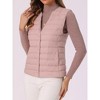 INSPIRE CHIC Women's Winter Sleeveless Lightweight Button Up Quilted Round Neck Puffer Vest - 2 of 4