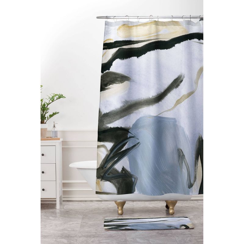 Iris Lehnhardt Abstract and Minimal Shower Curtain Blue - Deny Designs, 4 of 5