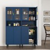 NicBex Modern Wood Tall Bookshelf Display Bookcase with Glass Doors & Adjustable Storage,Books Storage Cabinet Organizer for Office,Bedroom - 4 of 4