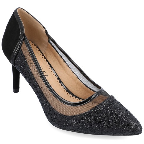 Journee Collection Womens Kalani Pointed Toe Mid Heel Pumps : Target