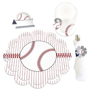 Big Dot of Happiness Batter Up - Baseball - Baby Shower or Birthday Party Paper Charger & Table Decorations Chargerific Kit for 8 - 1 of 4