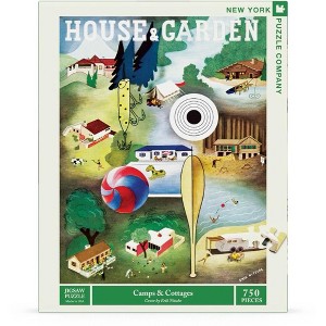 New York Puzzle Company Camps & Cottages 750 Piece Puzzle - 1 of 3