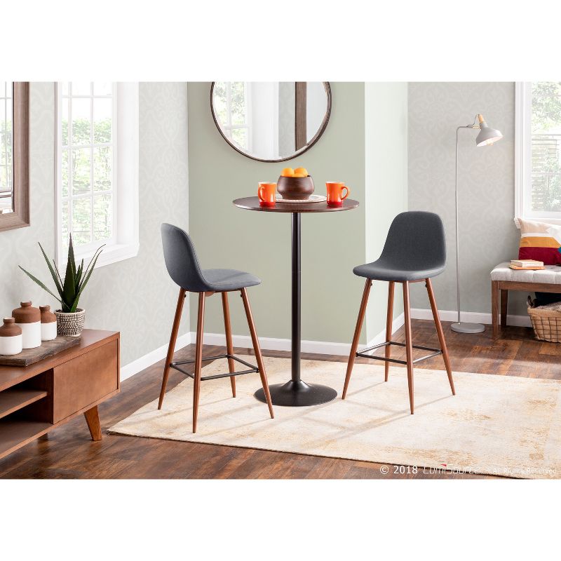 Pebble Adjustable Dining To Bar Table Black/Espresso - LumiSource, 3 of 7