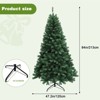 6ft/7ft Pre-Lit Artificial Fir Christmas Tree with 250 LED Lights and 8 Modes, Metal Stand - 3 of 4