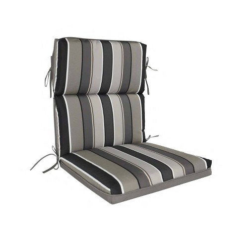 Home Fashions International 21 x22 Sundeck Stripe Highback Outdoor One Piece Chair Cushion Natural Stripes Target