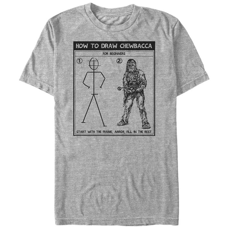 Men's Star Wars Draw Chewbacca T-Shirt, 1 of 5