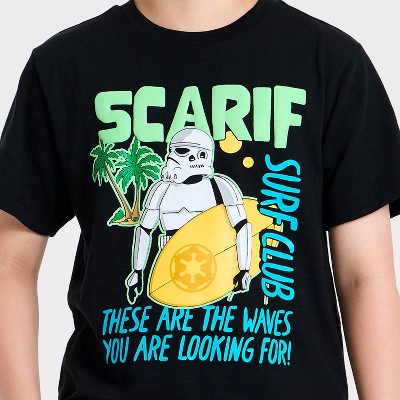 Disney Boys' Star Wars Scarif Surf Short Sleeve Graphic T-Shirt - Black S — фото 2