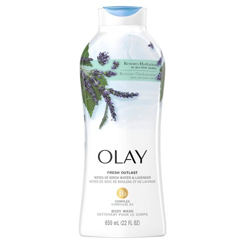 Olay Fresh Outlast Body Wash with Notes Of Birch Water & Lavender - 22 fl oz - image 1 of 4