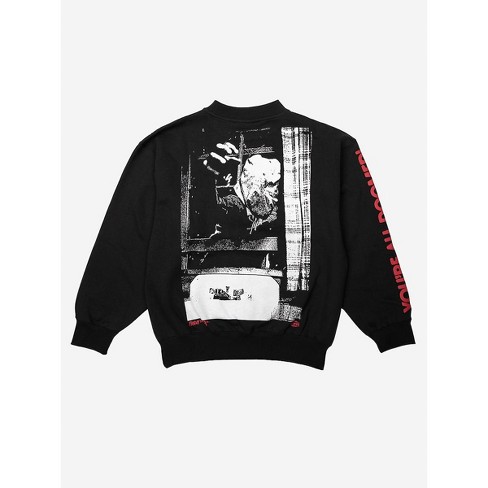 Friday The 13th Jason You’re All Doomed Crew Neck Long Sleeve Black Adult Sweatshirt - image 1 of 4