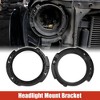 Unique Bargains ABS Headlight Mounting Bracket for Jeep Wrangler JK 2007-2017 Black 7" 1 Pair - 2 of 4