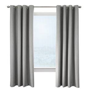 Commonwealth Newberry Grommet Curtain Panel Window Dressing - Greige - 1 of 3