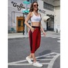 Womens Color Block Jogger Pants Capri Pants Sweatpants Retro Athletic Pants Drawstring Pants with Pockets - 2 of 4