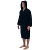 Alpine Swiss Dane Mens Hooded Bathrobe Pure Cotton Terry Cloth Long Robe for Men Super Absorbent Quick Drying Luxury Spa Robe - 3 of 4