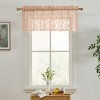 HLC.ME Isabella Floral Rod Pocket Lace Sheer Short Valance for Small Windows, Kitchen and Bathroom - 54 W x 18 L - 3 of 4