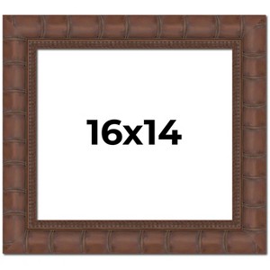 PosterPalooza | 16x14 Wide Bamboo Picture Frame, UV Acrylic, 4 Finishes - Brown, Black, Silver, and Natural - 1 of 4