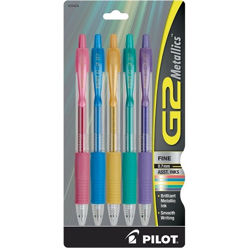Pilot 5ct G2 Premium Retractable Gel Pens Fine Point 0.7mm Assorted Inks :  Target