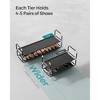 SONGMICS Shoe Rack with Shelves for Closet Entryway Shoe Organizer,Easy to Assemble Metal Shoe Storage Shelf,Black - 4 of 4
