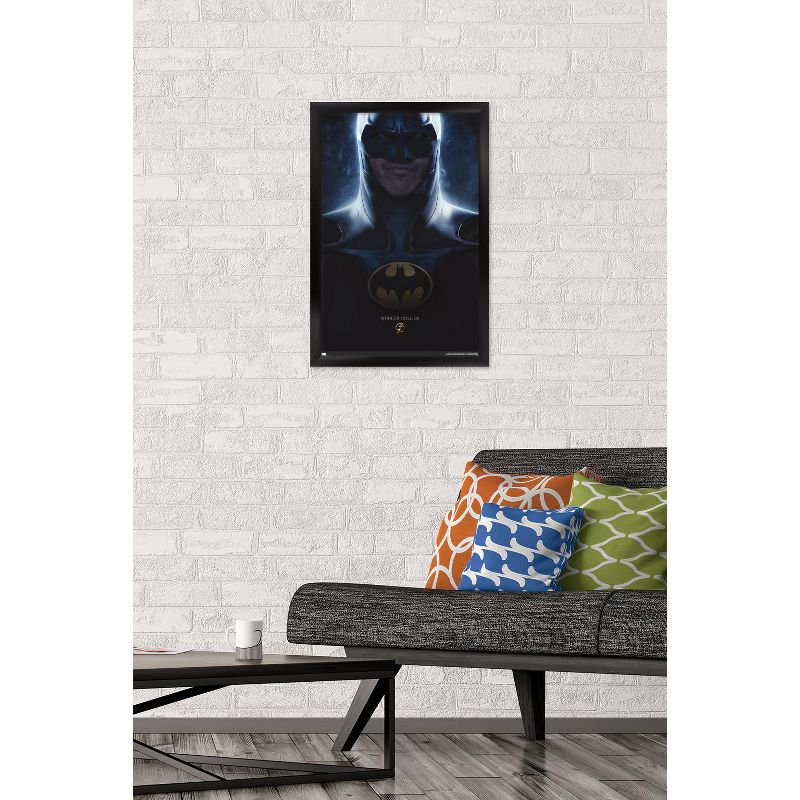 Trends International DC Comics Movie The Flash - Batman One Sheet Framed Wall Poster Prints, 2 of 7