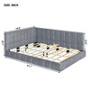 Full Corner Daybed,L Shaped Day Bed with Upholstered Armrest,Modern Velvet Sofa Bed Frame,No Box Spring Needed - Leovsnove - 3 of 3