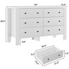 Fluted 6 Drawer Dresser with Faux Marble Top, Modern Chest of Drawers for Bedroom, Entryway - 2 of 4