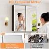 Belle Medicine Cabinet with Mirror, Recessed/Wall Mount Cabinet for Bathroom, Beveled Surface Mirror, Adjustable Tempered Glass Shelves, Black - 4 of 4
