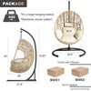 Osparple Indoor Outdoor PE Wicker Swing Egg Chair with Cushion and Base,Outdoor Swings for adults - 3 of 4