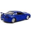 Brian's Nissan Skyline GT-R R34 Blue Fast & Furious" Movie 1/32 Diecast Car Model by Jada" - 3 of 4