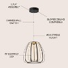 JONATHAN Y Gigi Modern Glam Metal Adjustable Dimmable Stripe Cage Integrated LED Pendant - 2 of 4