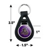 Whittier College Primary Logo Black Leather Keychain - 2 of 4