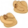 Anna-Kaci Women's Gold Tone Sculptural Swirl Stud Earrings Bold Modern Chic Design- Gold - 3 of 4