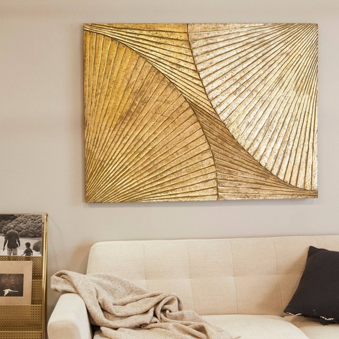 Gold Metal Glam Abstract Wall Decor