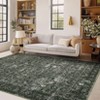 Washable Rugs,Area Rug for Living Room Bedroom, Washable Brown Rug Vintage Print Carpet - 2 of 4
