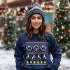 S.W.Smiley Ugly Christmas Sweater Pixels - Women's Graphic Sweatshirt - 3 of 4