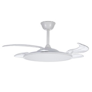 DAKAFUL Smart Ceiling Fan with Light, 4 Retractable Blades, 6-Speed, Dimmable LED (3300K-6500K), App/Remote, for Bedroom,Living Room - 1 of 4