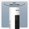 Hurricane Triple Action Indoor Tower Fan, 40 Inch Air Enhancing Electric Cooling Fan with Aromatherapy Diffuser and Remote Control, White - 4 of 4