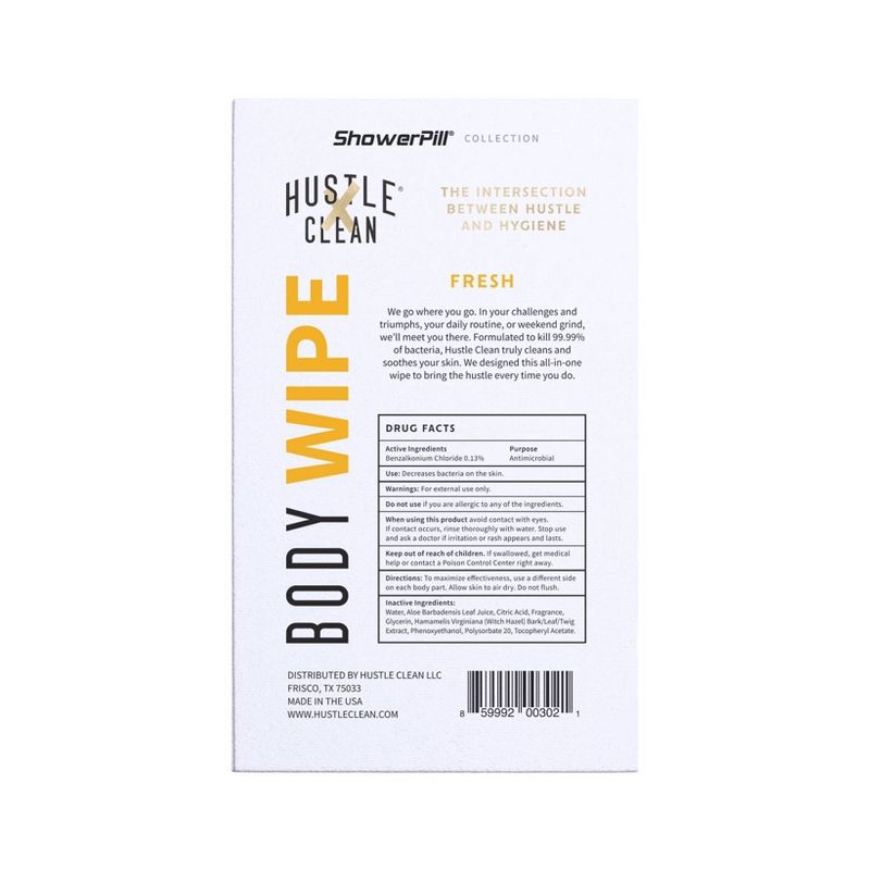 Hustle Clean Body Wipes - Fresh Scent, 4 of 12