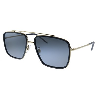 Dolce & Gabbana Dg 2220 02/81 Unisex Square Polarized Sunglasses Gold ...