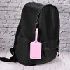 Unique Bargains Backpack PU Identifier Card Luggage Tag with Strap 2 Pcs - 4 of 4