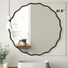 Beautyolove Round Aluminum Alloy Framed Scalloped Wavy Wall Mirror - 4 of 4
