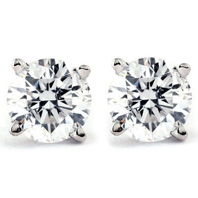 Pompeii3 1/4 Ct TDW Genuine Diamond Studs Available in 14k White or Yellow Gold