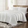 White Queen Size Lightweight Quilt Set with 2 Pillow Shams for All Seasons - 3 of 4