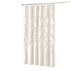 MAYEERTY 72"x72" Tufted Semi-Sheer Classical Shower Curtain Polyester White - 4 of 4