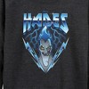 Women's - Disney Villains - Hades Glam Rock Lightweight French Terry Wide Neck Long Sleeve Shirt - 2 of 4